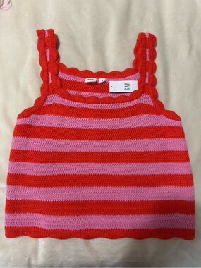 GAP Striped Knit Tank Top